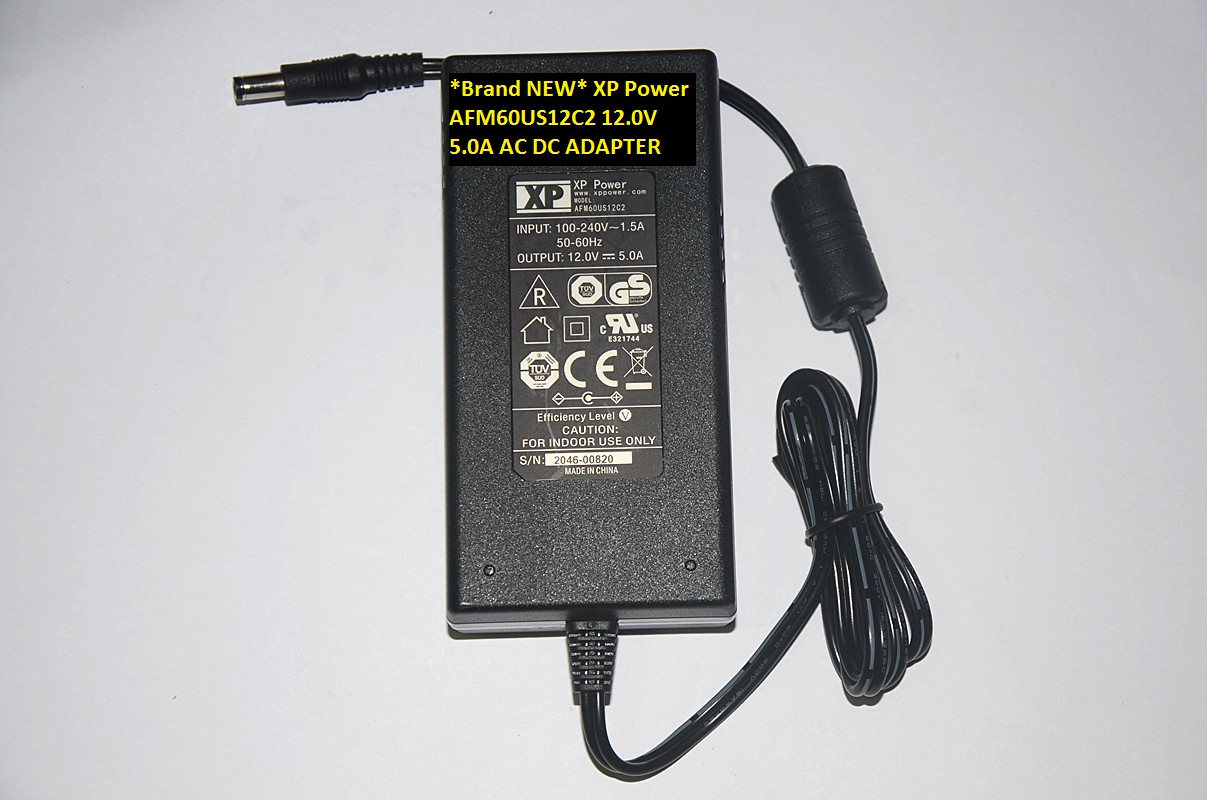 *Brand NEW* XP Power AFM60US12C2 AC100-240V 12.0V 5.0A AC DC ADAPTER 5.5*2.5/5.5*2.1